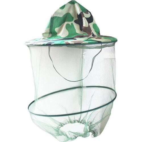 New Beekeeping Camouflage Hat Mosquito Bee Insect Net Veil Hat Face Head Neck Wrap Protector Beekeeping Tools