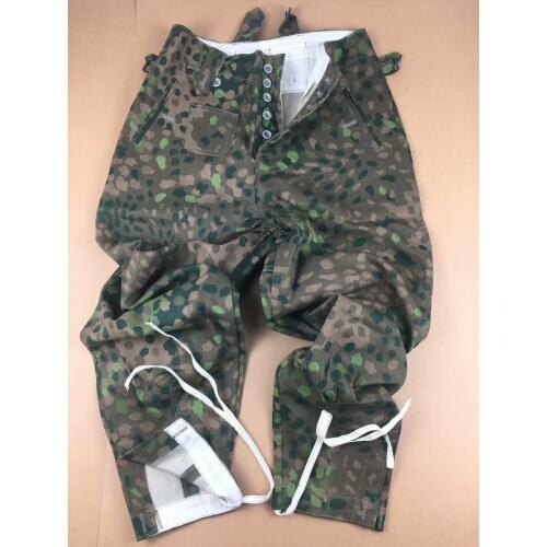 WWII WW2 GERMAN ARMY ELITE LINEN DOT44 PEAS CAMO M43 FIELD TROUSERS PANTS MILITARY UNIFORM SOLDIER MILITARY WAR REENACTMENTS