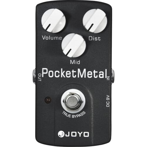 JOYO JF-35 Electric Violao Distortion Pedal Pocket Metal Drive Mid Tone True Bypass Guitar Bass Accessories