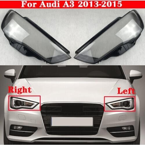 Car Front Headlight Cover For Audi A3 2013-2015 Auto Headlamp Lampshade Lampcover Head Lamp light Covers glass Lens Shell Caps