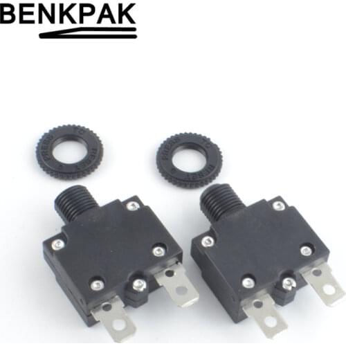 50PCS Thermal Circuit Breakers mini size thermal overload protector overload switch push button switch 3A 10A 15A 20A