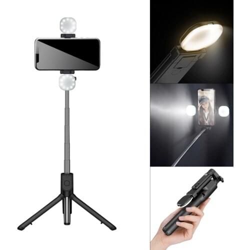 H831 Double Fill Light Live Selfie Stick Live Tripod Bluetooth Remote Control for Smart Phone for Makeup Live Outdoors Video
