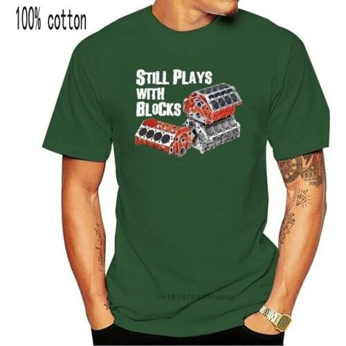 Still Plays With Block Mechanic Engine Black Tee T-shirt Mens sz S-3XL100% cotton casual short sleeve men T shirt