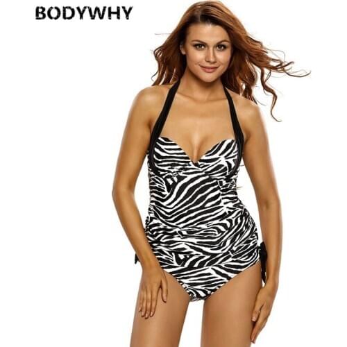 2020 new large size high quality swimsuit bikini with steel ring gathered hanging neck straps low waist split swimsuit