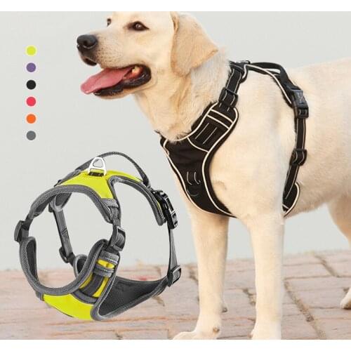 New Pet Multicolor Nylon Reflective Chest Harness Vest-Style Comfortable Explosion-Proof Rushing Dog corset Pet Supplies For Dog