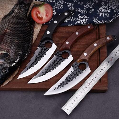 IK 6 Inch Boning Knife 3Cr13 Stainless Steel Utility Slicing Chef Knives Cutting Meat Cleaver Knife With Wood Handle