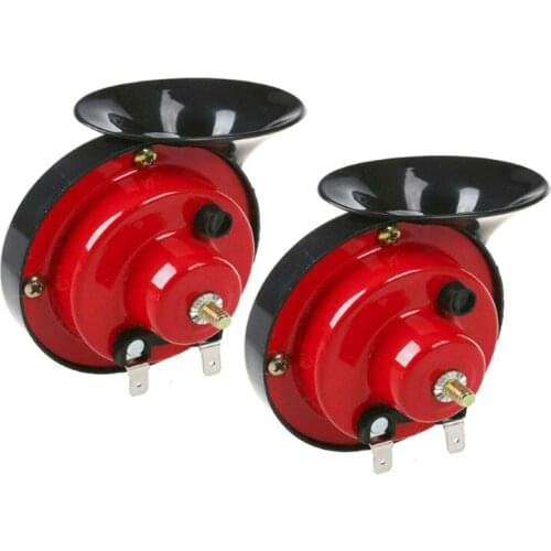 2Pcs 300DB Super Loud Train Horn for Trucks Boats Cars Air Electric Snail Horns 12V Waterproof Double Tone Raging Sound T21E