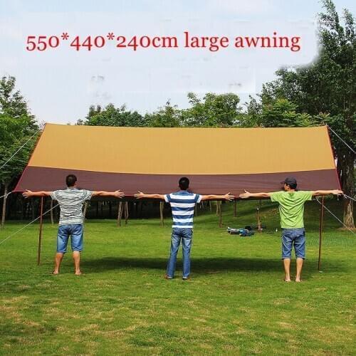 Canopy Tent Outdoor Awning Large Anti-UV Advertising Tent Self-driving Sunshade Awning Waterproof Silver Coated Camping Tent