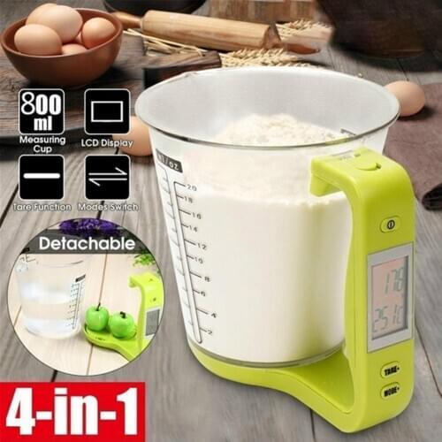 1000g Professional Electronic Digital Kitchen Weight Scale Flour Water Measurement Cup with LCD Display Baking Supplies