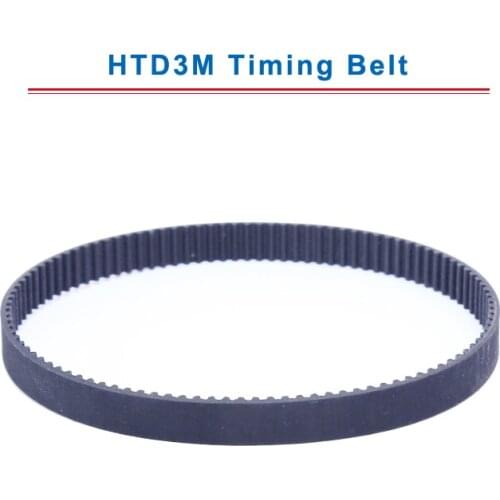 HTD3M Timing Belt with circular teeth 3M-345/348/351/354/357/360/363/366/369/372 teeth pitch 3mm belt width 10/15 mm