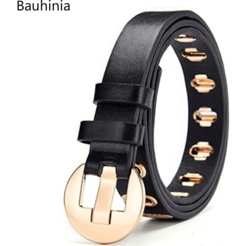 Bauhinia 105*2.5cm Ladies Hollow Design Simple And Versatile Pin Buckle Belt Fashion Youth Personality Jeans Belt