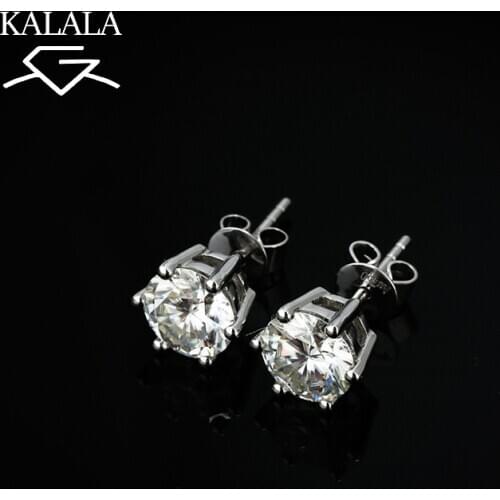 Classic 925 silver Moissanite 6 claws Romantic Luxurious earrings Valentines Day Anniversary gift