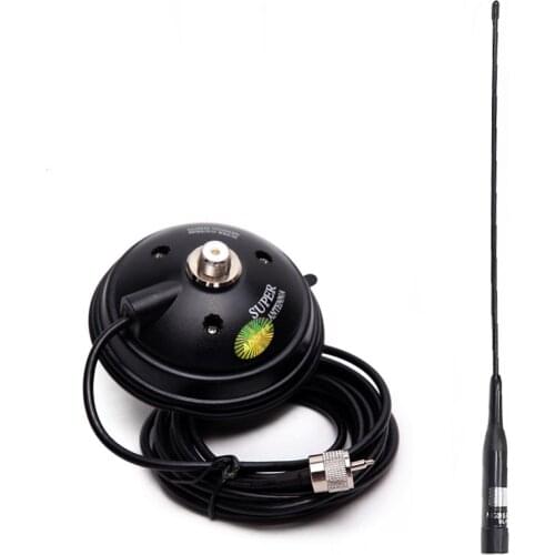 NAGOYA NL-R2 Dual Band VHF UHF 144/430MHz Whip Antenna Magnetic Mount (base dia:9cm/11.5cm/12cm) for Mobile Radio Walkie Talkie