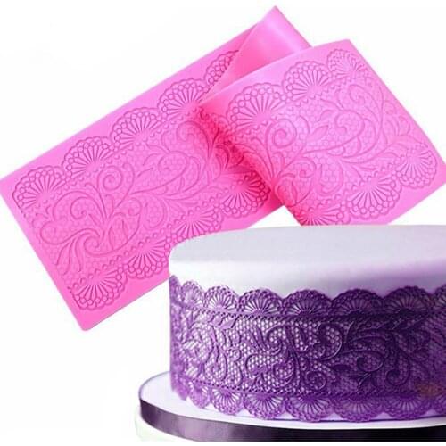 Wedding Cake Silicone Beautiful Flower Lace Fondant Mold Mousse Sugar Craft Icing Mat Pad Pastry Cake Decorating Tools