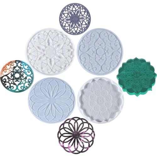 Flower Shape Silicone Casting Resin Molds For DIY Resin Tray Coaster Jewelry Findings Tools Uv Epoxy Handmade Artcraft Making