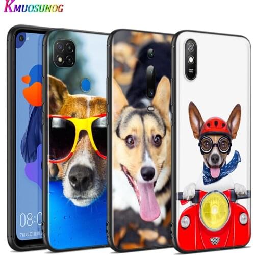 Silicone Cover Super Cute Corgi Cartoon Dog For Xiaomi Redmi 9T 9 9C 9A 9AT 9i 8 8A 7 6 Pro 7A 6A 5 5A 4X Plus Phone Case