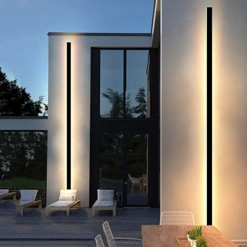 LED Indoor Outdoor Line LED Wall Light Modern Waterproof IP65 Porch Garden Long Strip Wall Lamp Villa Door Hotel Exterior Sconce