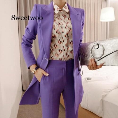 SWEETWOO Women's Business Trouser Suits