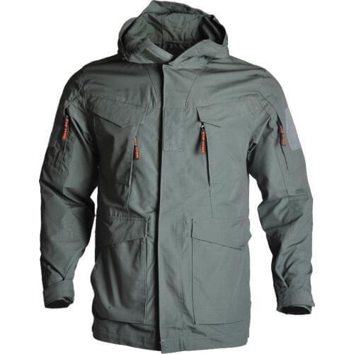 Tactical Windbreaker Hiking Camping Jackets M65 Outdoor Climbing Combat Hoodie Men Multi-pocket Waterproof Rain Male Clothing