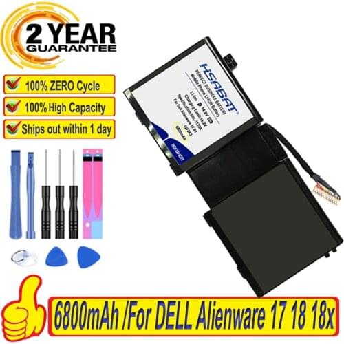 Top Brand 100% New 6800mAh 2F8K3 Laptop Battery for DELL Alienware 17 18 18x M17X R5 M18X R3 02F8K3 Batteries + free tools