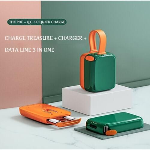 Three-In-One Multifunctional Charger/Charging Treasure/Data Cable Android /IOS Fast Charging Universal Plug For 18w Mobile Phone