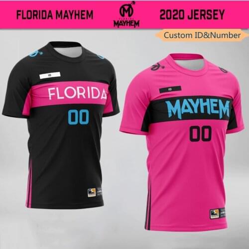 OWL Team Florida Mayhem Uniform Jerseys Fans Game Tshirt Custom ID T-shirt For Men Women Customized Name Tees Shirt