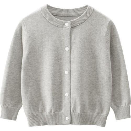Spring Autumn Kids Sweater Korean Solid Color Knit Cardigan Boys Clothing Casual Sweater For Girl Baby Child Cardigan 2-7 Years
