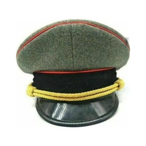 Reproduction WW2 German Elite Military Army Officers Service Visor Hat Cap Gold Cord WWII Military Store 5605101