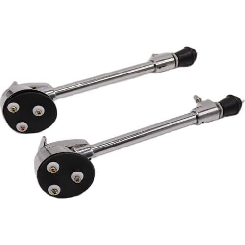 1 Pair Bass Drum Spurs Bass Drum Foot Silver Color Drum Accessory Silver Plate Iron Material with Screws and Washers