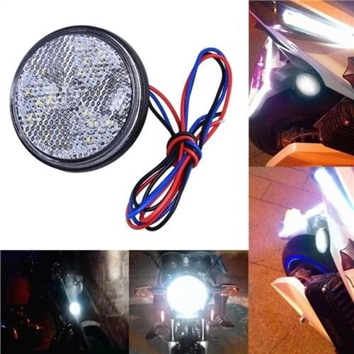 1PCS 24 SMD Motorcycle Truck Car Round Tail Stop Lights Turn Singal Light Reflector