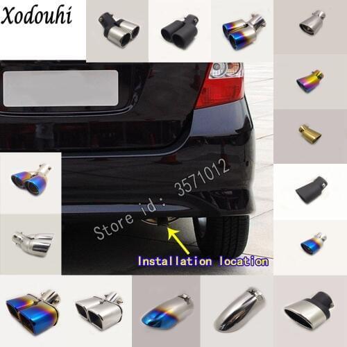 For Honda Fit jazz 2004 2005 2006 2007 car body cover muffler exterior end pipe dedicate exhaust tip tail outlet ornament 1pcs