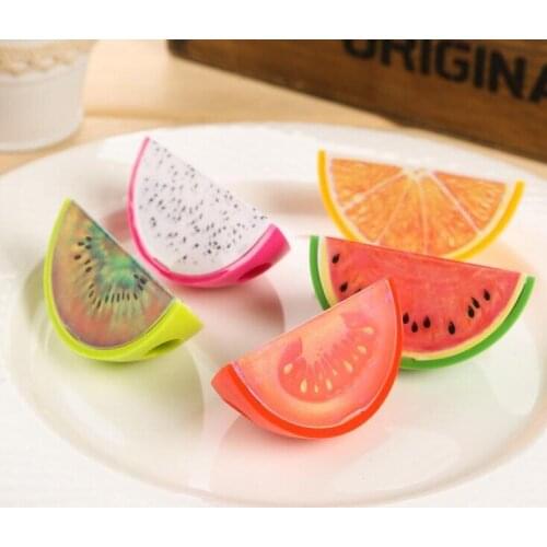 1PC Creative Student Stationery Fruit Series Lemon Peach Shape Pencil Sharpener Cute Mini Manual Sharpener Cute School Supplies
