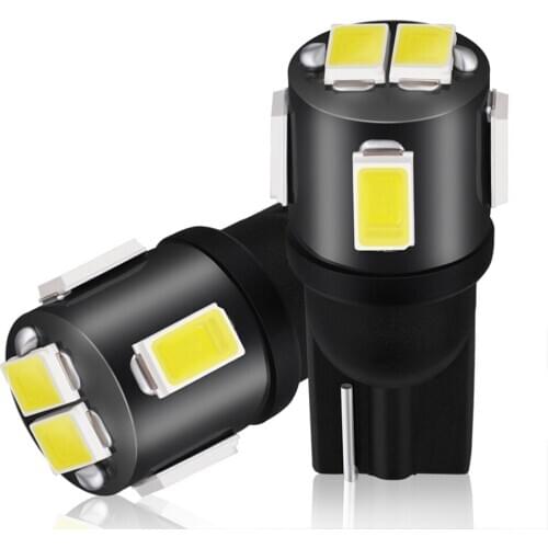 10Pcs No Error T10 LED Lamp 194 168 W5W LED Bulb for Car Parking Light Side Dome Interior License Plate Signal Lamp 12V White