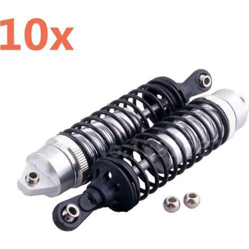 10Pieces RC Car Part Aluminum Alloy Rear Shock Absorber 115mm For 1/10 Scale Models RC Traxxas Slash 4x4 Short Truck Huan Qi 727