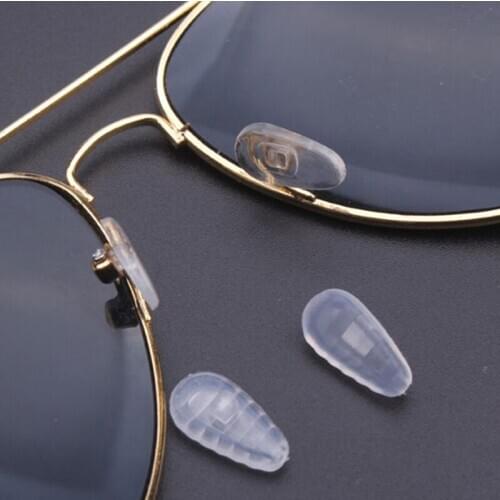 10pcs=5pairs 1.62*0.94cm Non-slip Silicone Nose Pad For Glasses Eyeglasses Sunglass Accessories