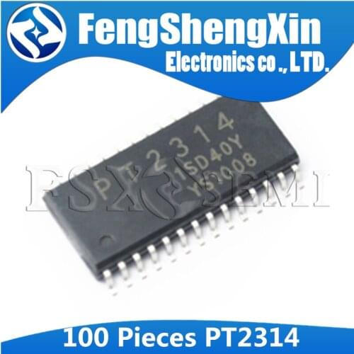 100pcs/lot PT2314E SOP-28 PT2314 PT2314L Stereo Audio Processor IC