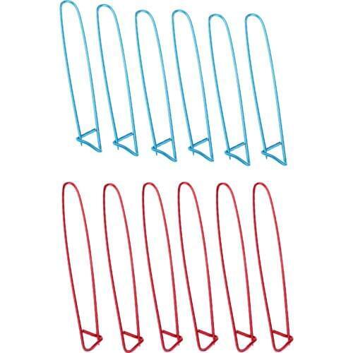 Fityle 12Pcs Stitch Holders Pins Knit Knitting Needles Crochet Hooks Blue Pink