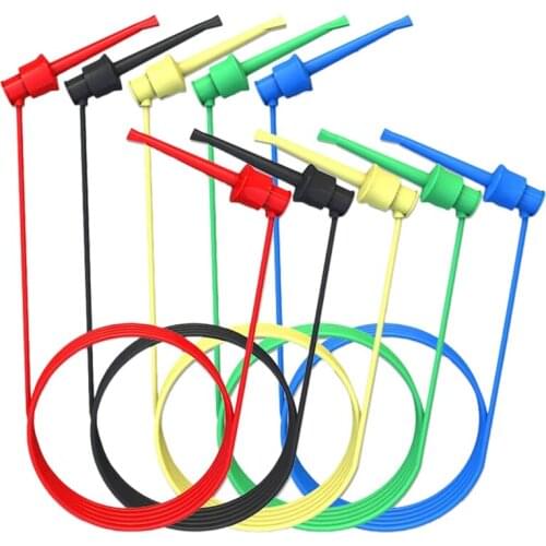 5PCS Test Leads,Silicone Test Leads Grabber Test Hooks Probe Electronic Testing for Testing Dual IC Test Hooks Clips