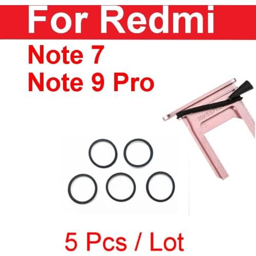 5PCS SIM Card Tray Waterproof Rubber Seal Ring Gasket For Xiaomi Redmi Note 9 Pro RedRice Note 9 Pro Circle Holder Repair Parts