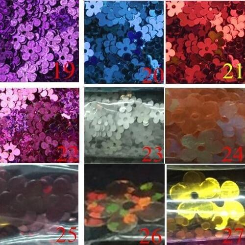 50g 7mm Flower Flat Centre Hole Loose Sequin Paillette Sewing,Wedding Craft DIY Garment Accessory 9 Colors Available