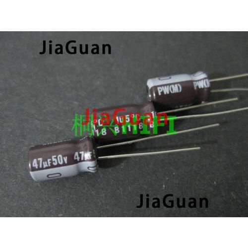 50PCS NEW NICHICON PW 50V47UF 6.3X11MM electrolytic capacitor 50V 47UF High frequency long life pw 47uF/50V
