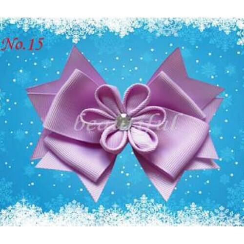 50 pcs Hand Customize Hair Accessories BLESSING Good Girl Boutique 4.5" E- Snowflake Hair Bow Clip 178 No