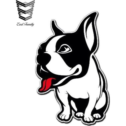 EARLFAMILY 13cm x 9cm French Bulldog Sticker Dog Vinyl Sticker Cartoon Reflective Car Sticker Motorcycle Car Decal Accessories