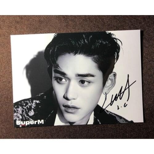 Hand signed SuperM Lucas autographed photo NCT U 5*7 092019N5
