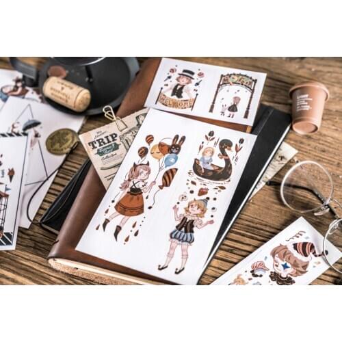 Happy Girl Washi Tapes Bullet Journal Masking Tape Adhesive Tape DIY Scrapbooking Washi Stickers