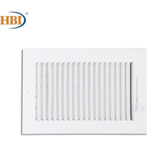 HBI 1-Way W10"*H6" Straight-Blade Ventilation Grille Air Outlet Valve Air Supply Register Air Vent Cover Steel Ceiling/Sidewall