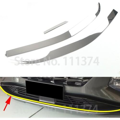 Chrome Front Bottom Bumpe Cover For Hyundai Tucson 2021 NX4 Stainless Steel Grill Trim Cover Styling Decoration Accessories
