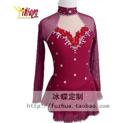 Crystal Custom Figure Skating Dresses For Girls Graceful New Brand Ice Skating Dresses For Competition DR4327