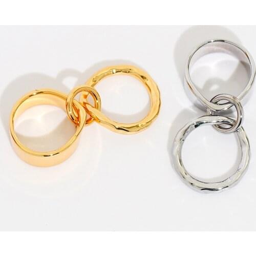 European and American net red personality male and female same ring iteration niche hip-hop trend ring