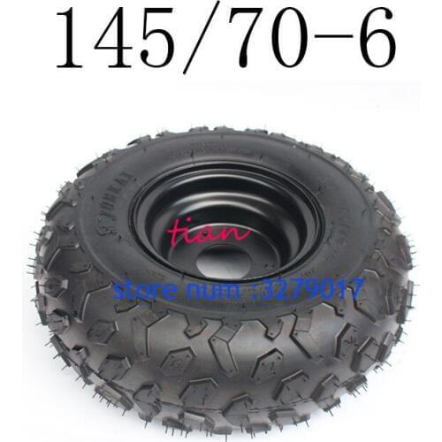 Hot Sale Good Quality 6 Inch ATV Wheels 145/70-6 Tire Tyre for 6 Inch Iron Wheel Rims Fits Go Kart Buggie Atv Quad